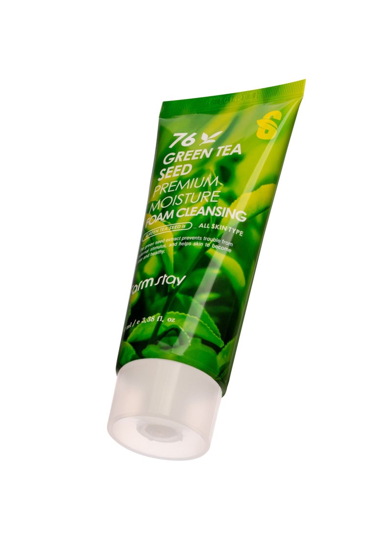 Farm Stay Green Tea Seed Premium Moisture Cleansing Foam 100ml - Image 4