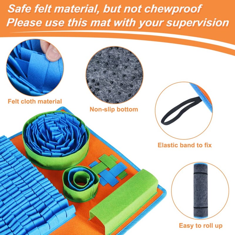 Vivifying Snuffle Mat for Dogs, Interactive Dog Puzzle Toy for Boredom and Mental Stimulation, Enrichment Feeding Game Sniff Mat Helps Slow Eating and Keep Busy - Image 3