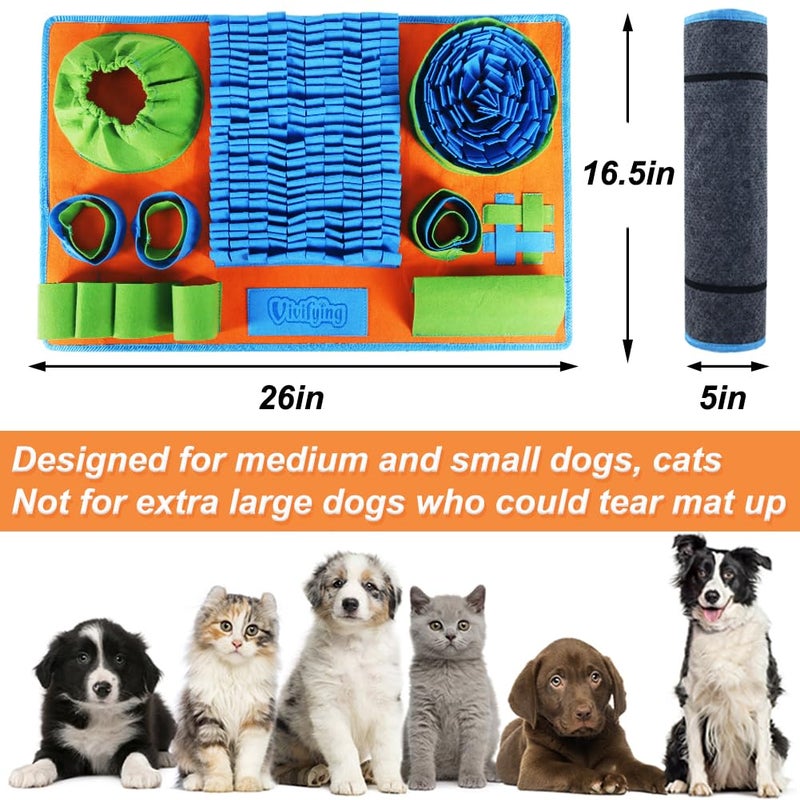 Vivifying Snuffle Mat for Dogs, Interactive Dog Puzzle Toy for Boredom and Mental Stimulation, Enrichment Feeding Game Sniff Mat Helps Slow Eating and Keep Busy - Image 2
