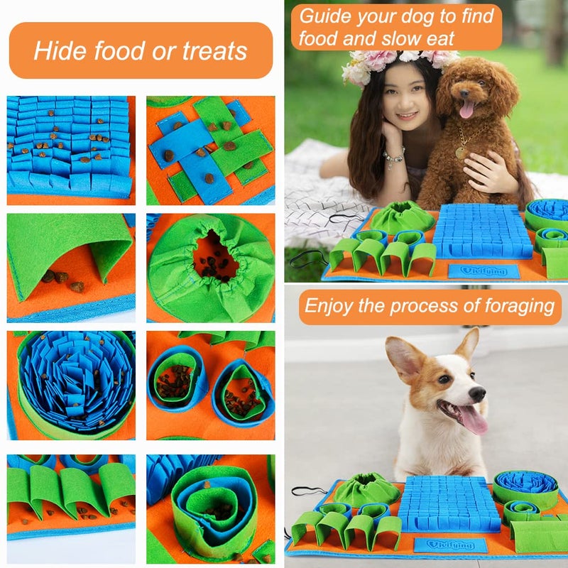 Vivifying Snuffle Mat for Dogs, Interactive Dog Puzzle Toy for Boredom and Mental Stimulation, Enrichment Feeding Game Sniff Mat Helps Slow Eating and Keep Busy - Image 4
