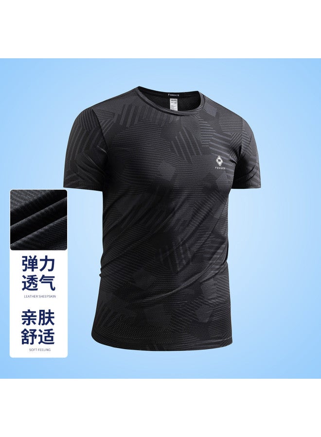 Fomoce men's Summer Sports T-shirt - Ultra Thin Mesh Short Sleeve Athletic Tee - Image 2