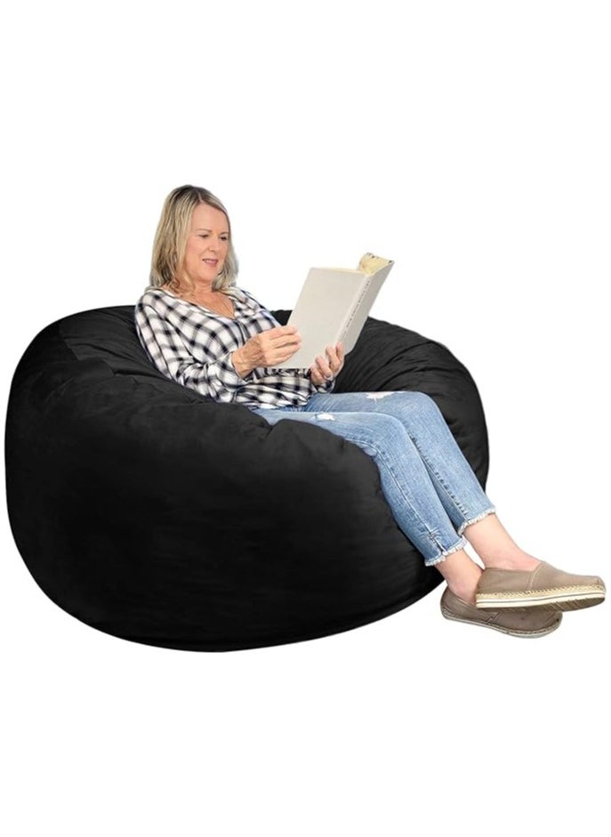 Comfy COMFY ULTRASOFT CLASSIC BLACK VELVET ADULT BEAN BAG WITH VIRGIN FILLING  - Image 1