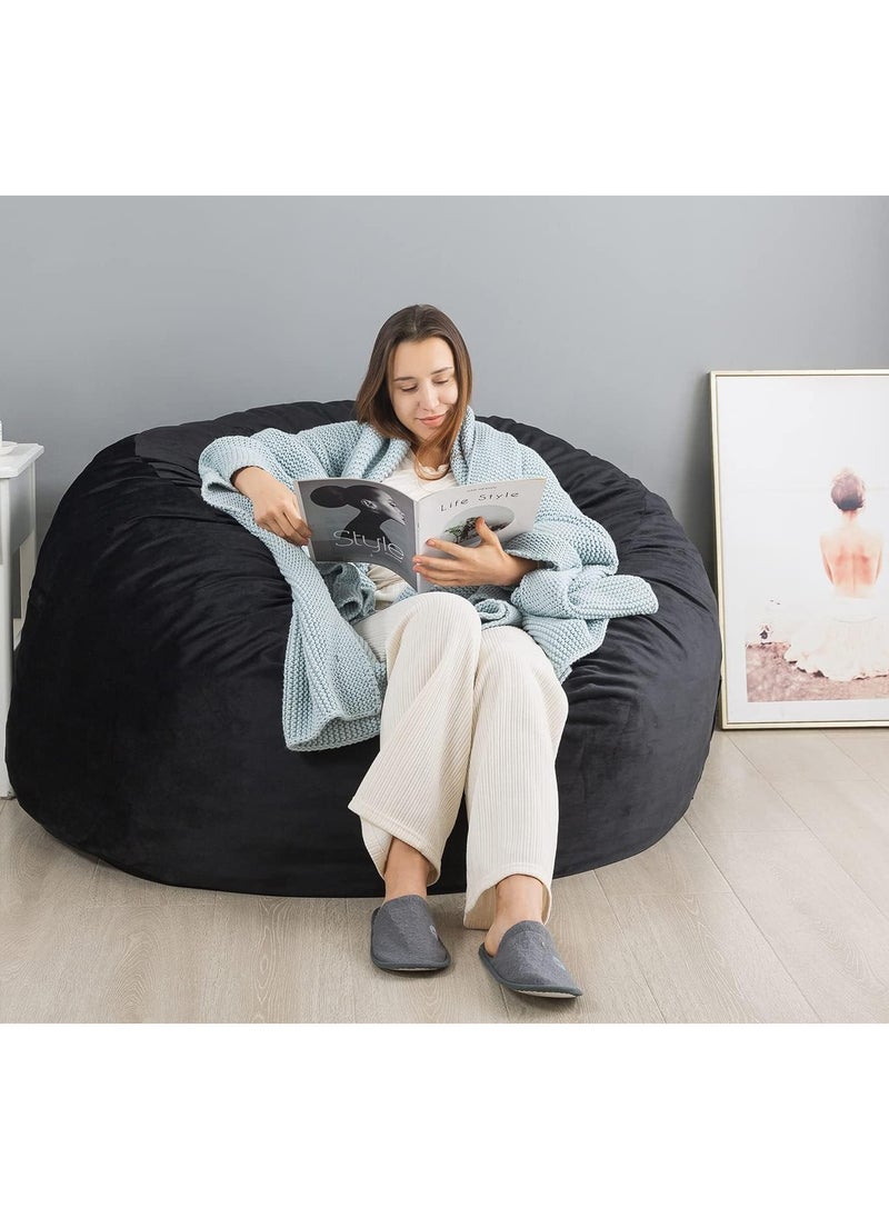 Comfy COMFY ULTRASOFT CLASSIC BLACK VELVET ADULT BEAN BAG WITH VIRGIN FILLING  - Image 2