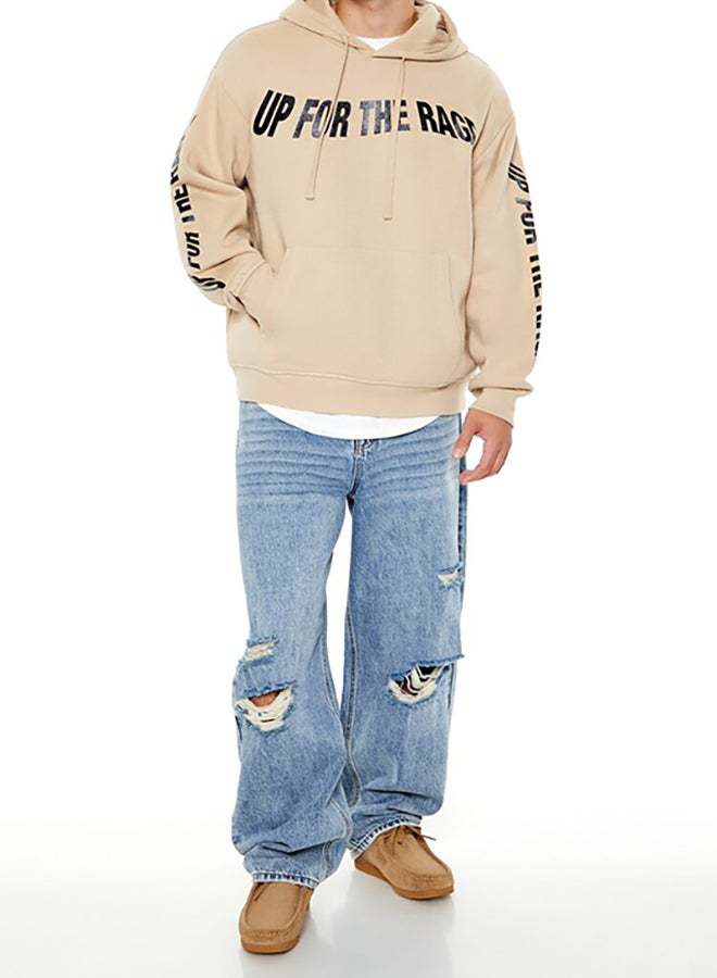 FOREVER 21 Up For The Rage Glitter Graphic Hoodie - Image 4