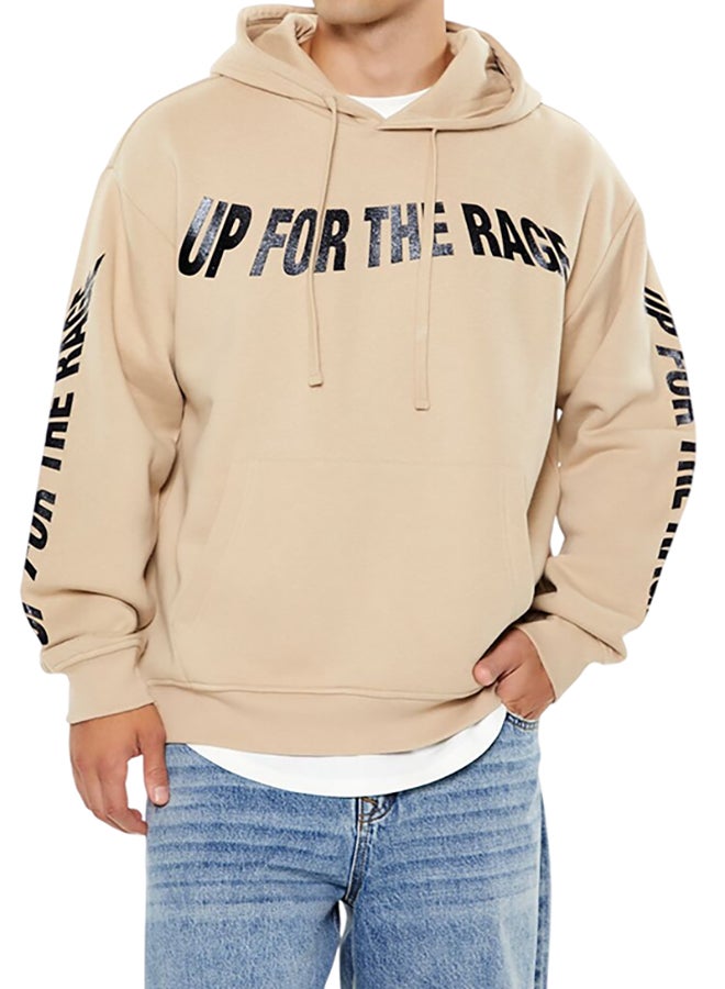 FOREVER 21 Up For The Rage Glitter Graphic Hoodie - Image 1
