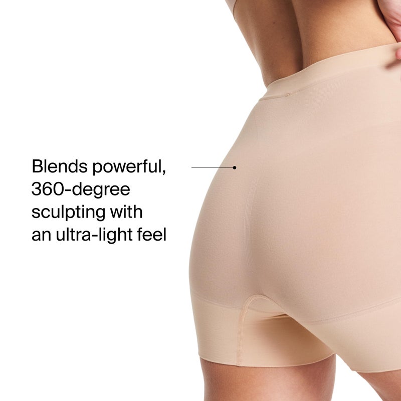 SPANX SPANXsculpt Power Series Boyshort - For All Hemline Lengths - Lightweight Core Control Shapewear - Dig-Free Waistband- Soft Nude - Medium - Image 4