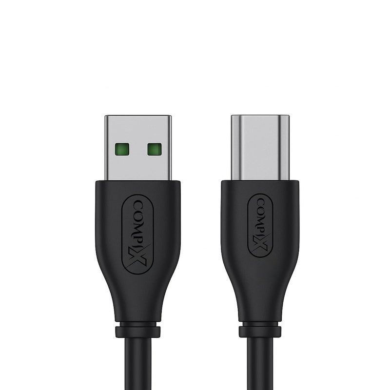 كابل طابعة USB 2.0 بطول 3 متر (A إلى B)، سرعة عالية 480 ميجابت في الثانية، مطلي بالفضة ومحمي بثلاث طبقات مضفرة لـ HP DeskJet، لابتوب، Canon، Brother، Lexmark، Envy، ماسح ضوئي، فاكس، بيانو رقمي، كمبيوتر شخصي - Image 2