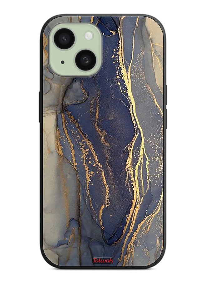 Tolwak - Apple iPhone 15 Protective Case Cover Gliter Marble Pattern - Image 1