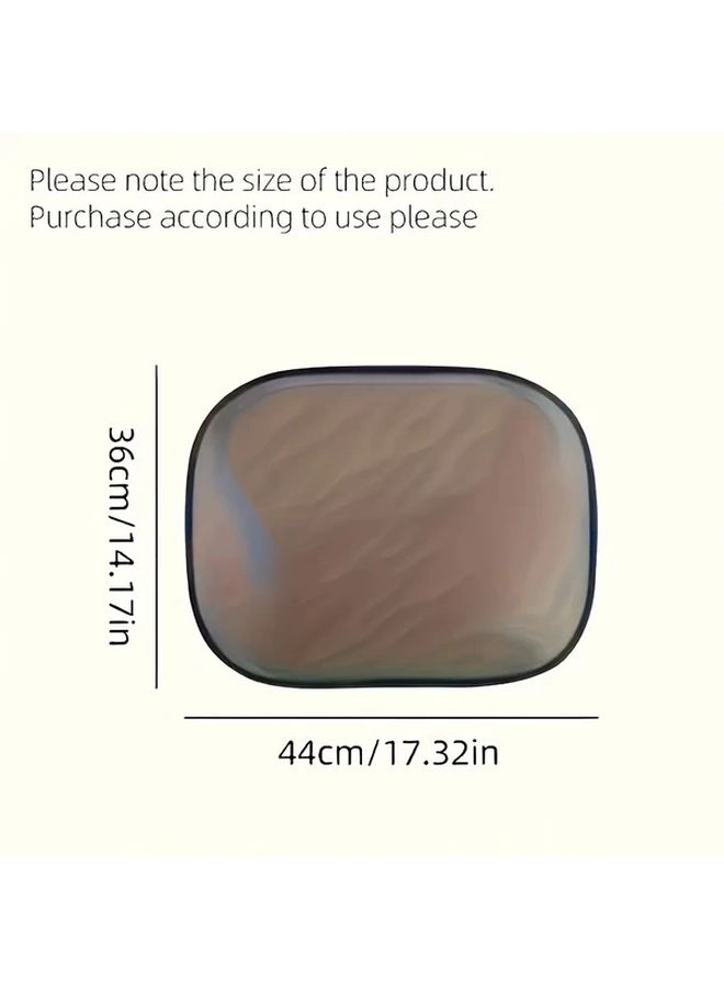 Black 2pcs Universal Car Side Window Sun Shades with Suction Cups UV Protection Foldable - Image 2