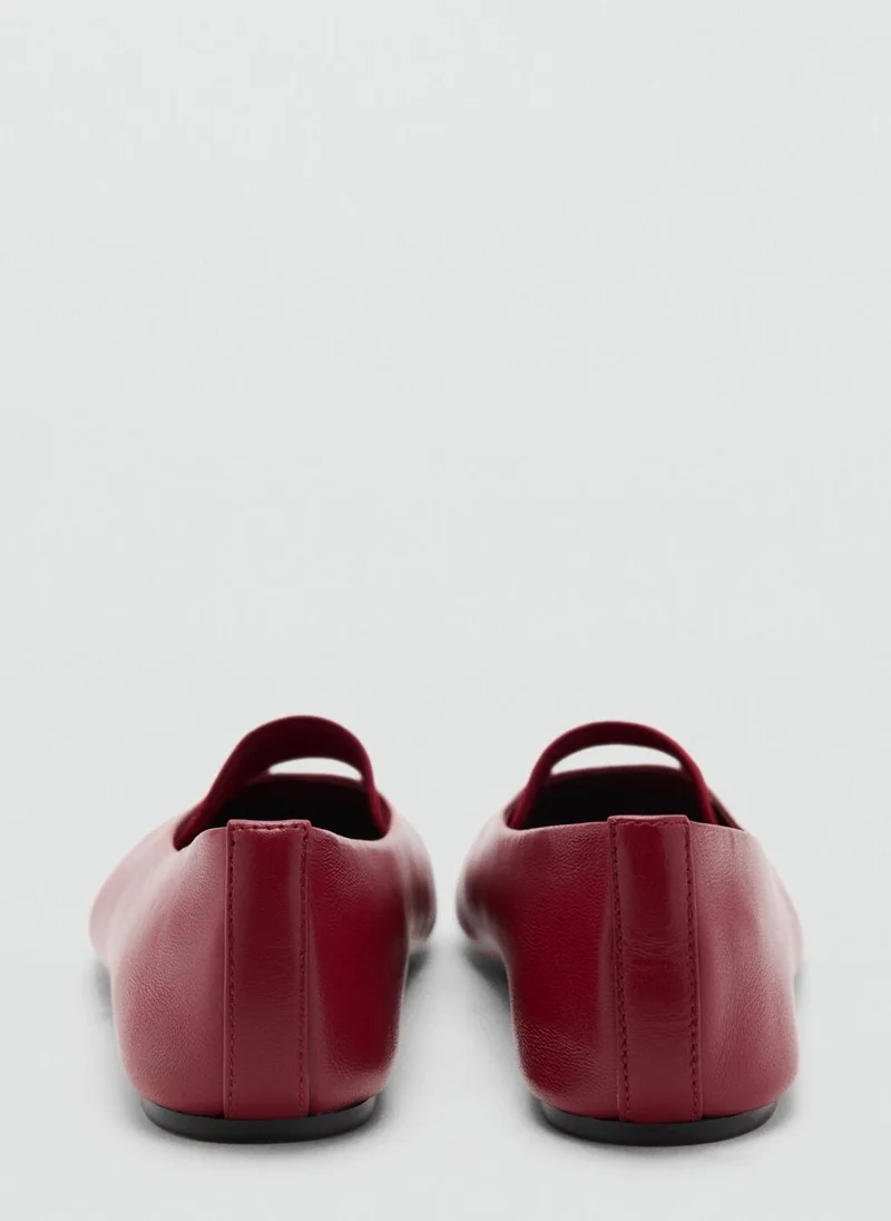 MANGO Strap leather shoes