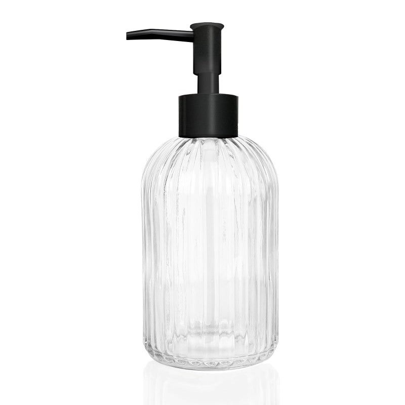 Topsky Glass Soap Dispenser With Plastic Pump  400Ml Liquid Hand Soap Dispenser  Rustproof Pump For Kitchen & Bathroom  Great For Lotions  Essential Oil  Liquid Soaps Transparent - Image 1