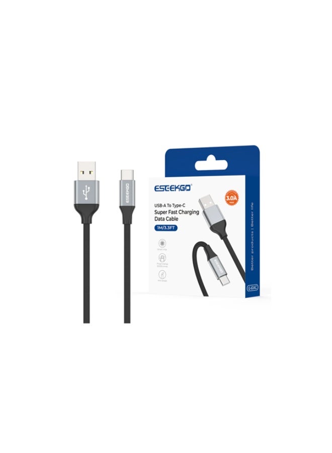 كابل ESEEKGO G-61AC 1M USB إلى Type-C | شحن سريع وكابل نقل بيانات – 3.3 قدم - Image 1