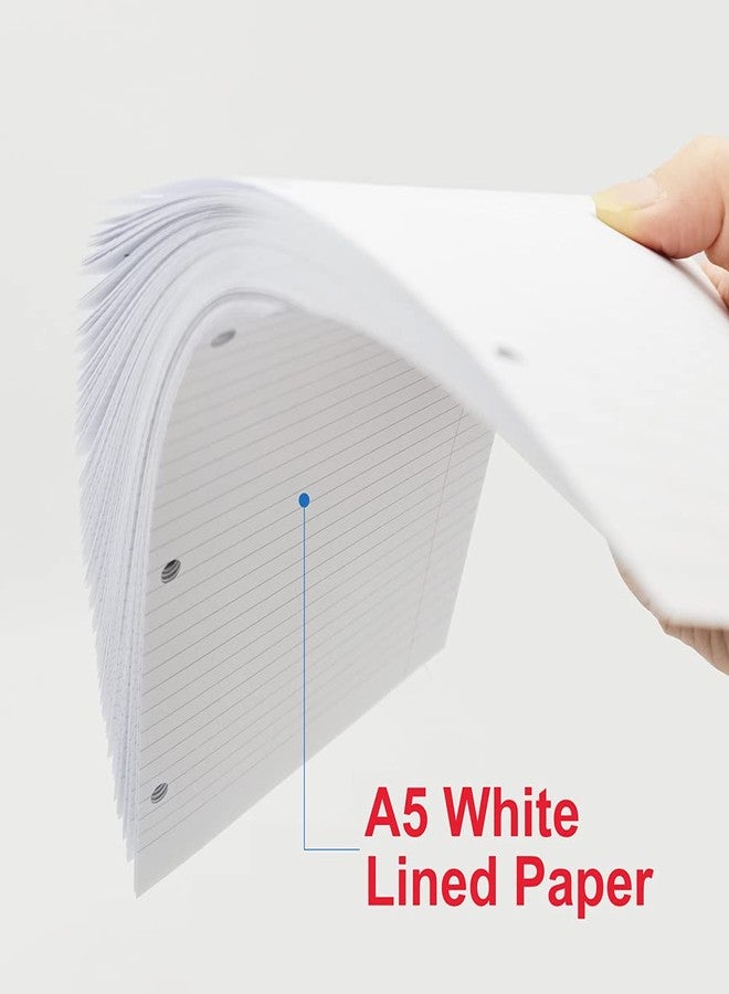 Getvow (3 Pack) A5 Lined Refill Paper, 3 Holes Punched Office College Filler Paper, 300Sheets/600Pages, 100gsm White Loose-leaf Binder Paper, 5.8'' x 8.2'' - Image 3