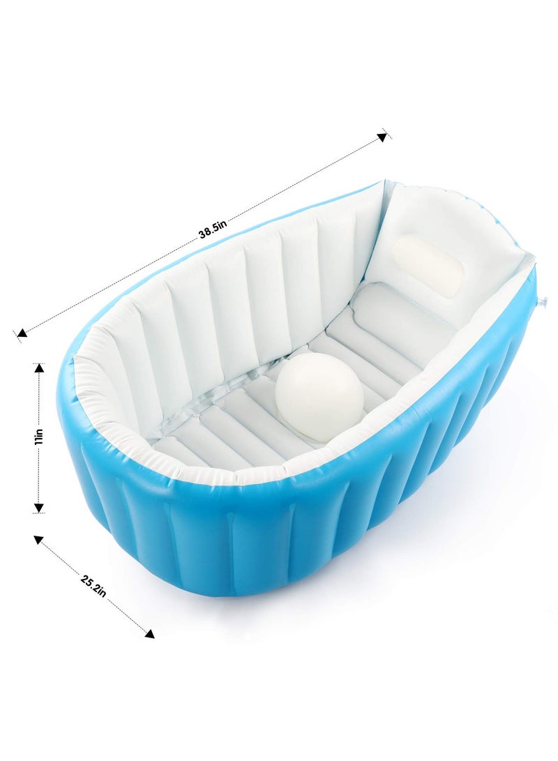Bestway Inflatable Baby Bath Tub Comfortable Bather Foldable Inflatable Bathtub Wtih Mattress Inflatable Air Pump - Image 5