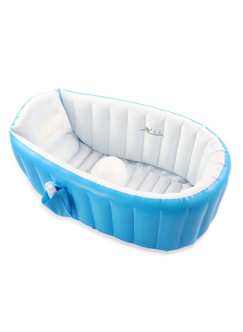 Bestway Inflatable Baby Bath Tub Comfortable Bather Foldable Inflatable Bathtub Wtih Mattress Inflatable Air Pump - Image 2