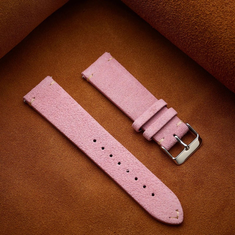 Bluejw Lionorm Suede Leather Smart Bracelet Replacement Strap for 14mm 16mm 18mm 20mm 22mm Watches – Quick Release Leather Watch Band to Replace the Watch Strap - Image 1
