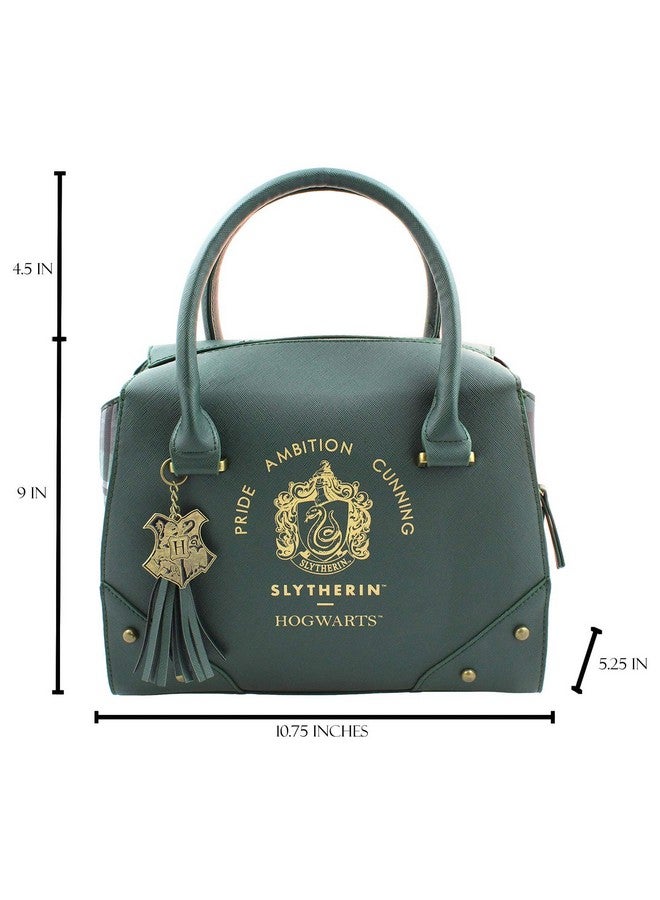 Bioworld Harry Potter Purse Designer Handbag Hogwarts Houses Womens Top Handle Shoulder Satchel Bag Slytherin - Image 5