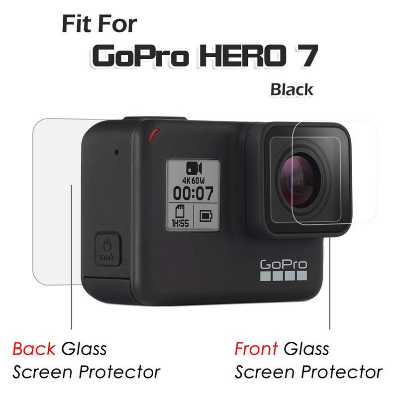 Diruite [4Pcs] Screen Protector for GoPro Hero 7(Only Black)/Hero HD(2018)/Hero 6/Hero 5, 2.5D 9H Hardness Ultra-thin Tempered Glass Camera Screen Protective Film [Anti-Scratch] - Image 3