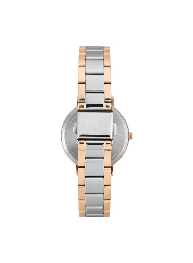 تيميكس ساعة TIMEX Classics التناظرية للنساء، بمينا مستدير ومقاومة للماء - Image 3