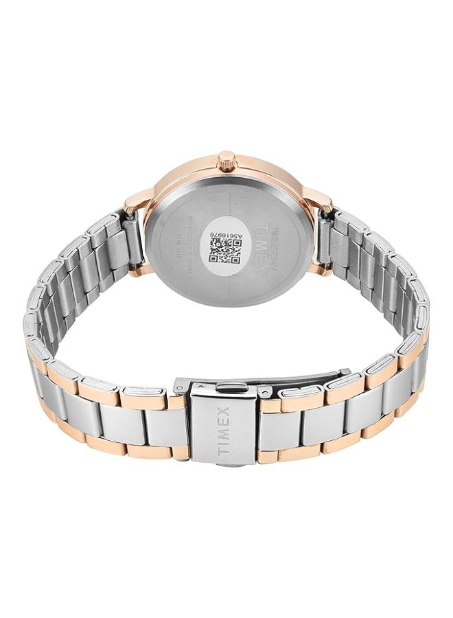 تيميكس ساعة TIMEX Classics التناظرية للنساء، بمينا مستدير ومقاومة للماء - Image 2