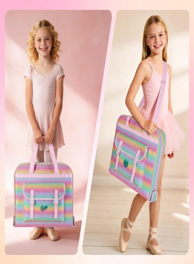 Smasrob Dance Garment Bags for Dancers with Multiple Pockets and Hanging Loops, Dance Costume Garment Bag for Girls, Pink - Image 5
