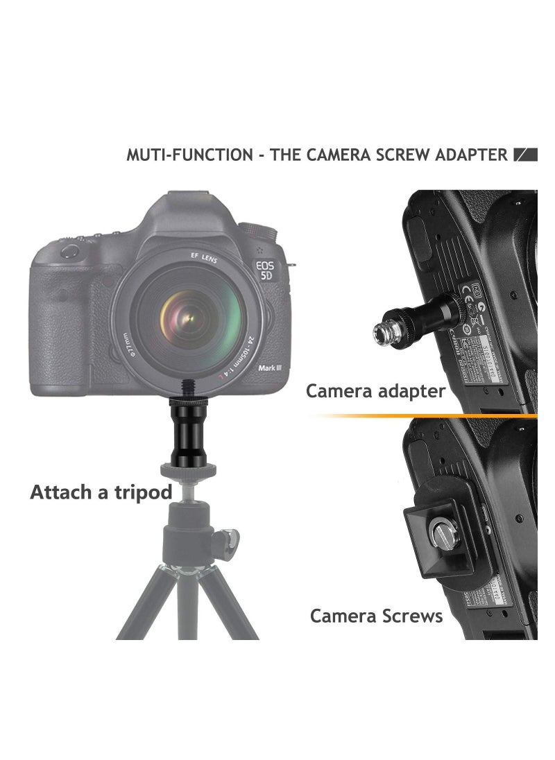 Y&D - Camera Screw Adapter, 1/4 to and 3/8 with D-Ring Tripod Mount Converter Set, for Camera/ Tripod/ Monopod/ Ballhead/ Light Stand/ Shoulder Rig (22 Pcs) - Image 1
