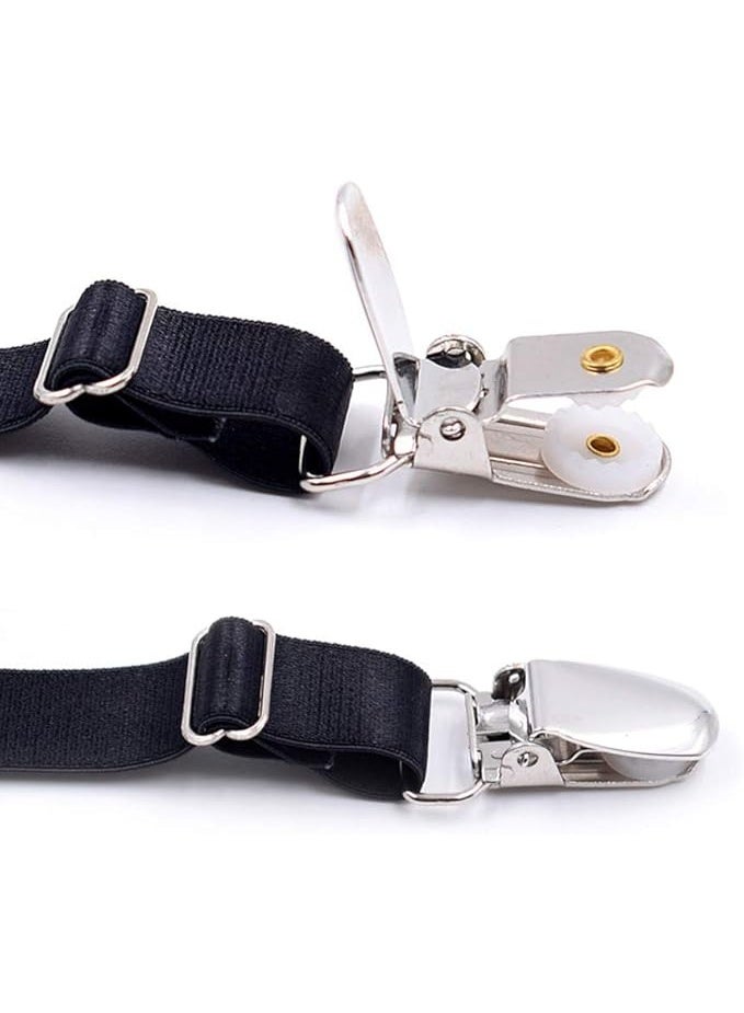 Adjustable Elastic Shirt Stays for Men – Non-Slip Locking Clamps | Durable Shirt Garters for Police, Military & Professional Use - Image 3