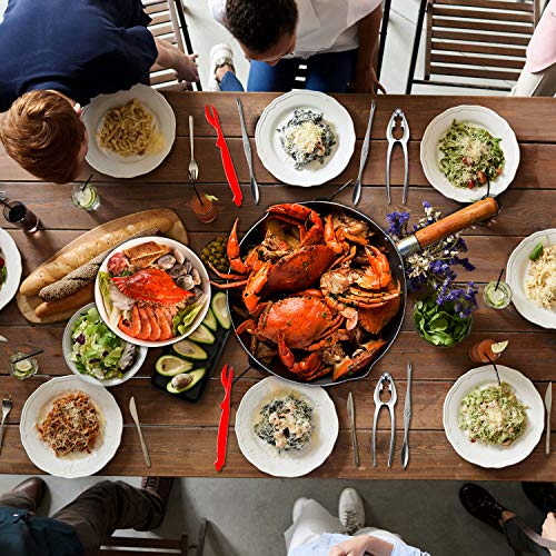 FFNIU Crab Crackers and Tools - Crab Leg Crackers and Tools Including 2 Lobster Crabs Cracker 2 Lobster Shell Forks 2 Seafood Forks 2 Lobsters Crabs Mallets - Image 3