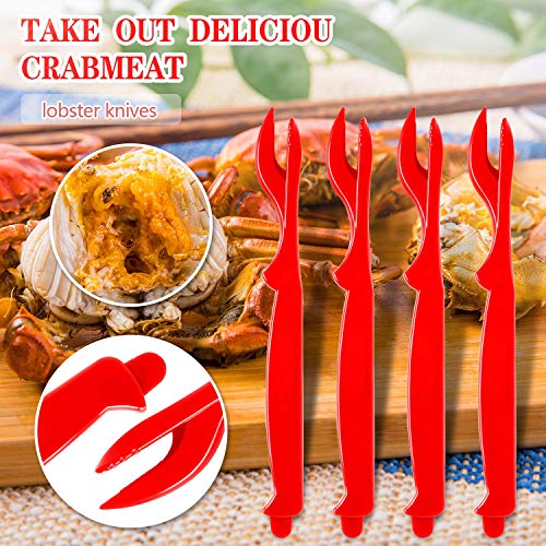 FFNIU Crab Crackers and Tools - Crab Leg Crackers and Tools Including 2 Lobster Crabs Cracker 2 Lobster Shell Forks 2 Seafood Forks 2 Lobsters Crabs Mallets - Image 4
