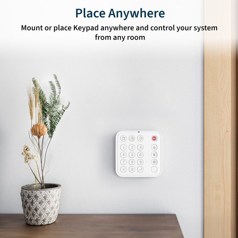 Arlo Wire-Free Keypad for Arlo Home Security System - Certified Accessory - Alarm Keypad, DIY Install, Built-in Siren, White - KB1001 - Image 3