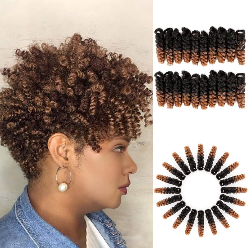 BECUS 3packs Crochet Braids Synthetic Braiding African Hair 10inch 8mm 20 RootsPacksBlack to Blonde 1B27