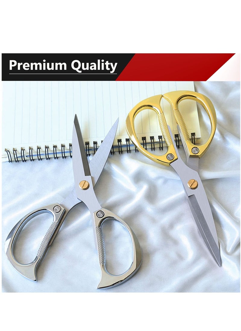 KASTWAVE - Kitchen Scissors, Heavy Duty Stainless Steel Kitchen Shears, Multi-Purpose Kitchen Shears, Non Slip Sharp Cooking Scissors for Kitchen, Chicken, Poultry, Fish, Meat, Herbs (Silver) - Image 1