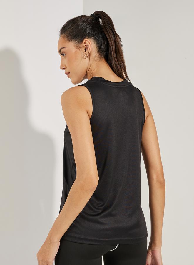 Styli Active Logo Detail Racerback Tank Top - Image 5