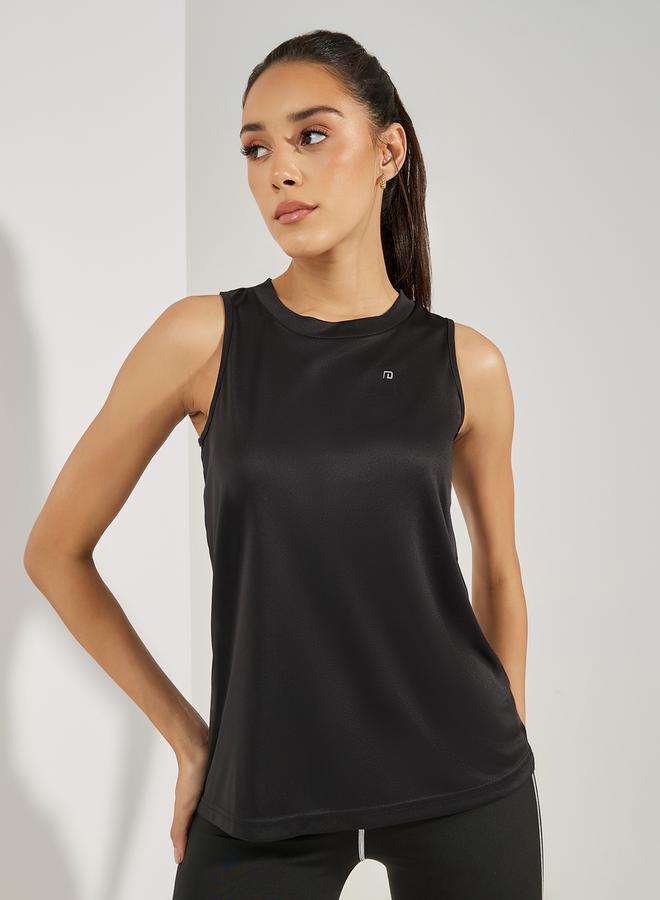 Styli Active Logo Detail Racerback Tank Top - Image 1