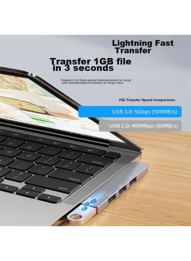 Union Star Youliangxing Type-c Expansion Dock, Usb3.0 Direct Plug Splitter, 4 Ports, Usb2.0 Mouse And Usb Drive Hub, Laptop Usb-c Converter Expansion Dock Rs34c - Image 3