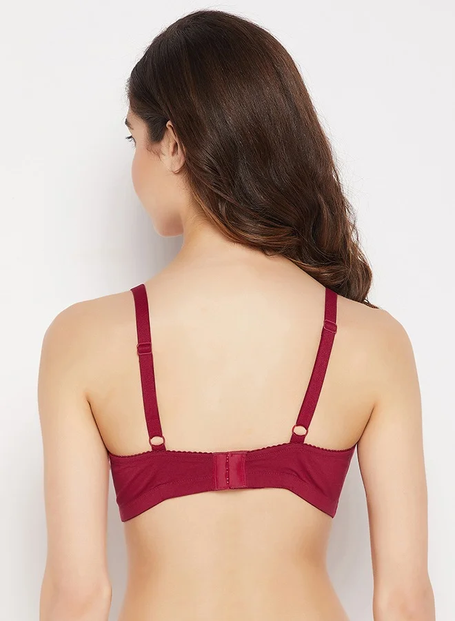 Clovia Clovia Pack of 3 Level 1 Push-Up Padded Underwired Demi Cup Plunge T-shirt Bra - Cotton