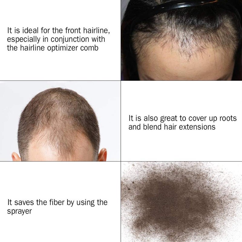 Akozon Hair Fibers Spray Pump Hair Building Formulation Concealer For Men Women Hair Thickening Fibers Spray Applicator Pump Nozzle Spray Application Atomizador - Image 2