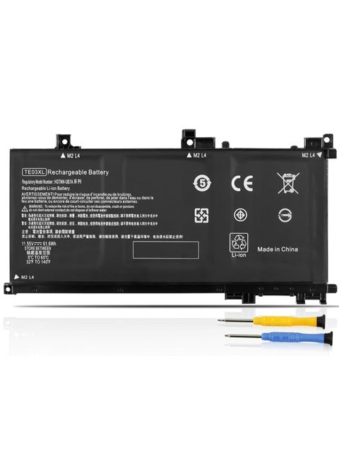 Battery for HP Omen 15-ax000 Pavilion 15-bc000 15-bc000ng bc003ng bc004ng bc005ng bc006ng bc009ng bc011ng 15-ax007ng ax003ng ax000003ng 000nl ax005ng ax001ns ax008ns ax038nf ax009ng - Model TE03XL