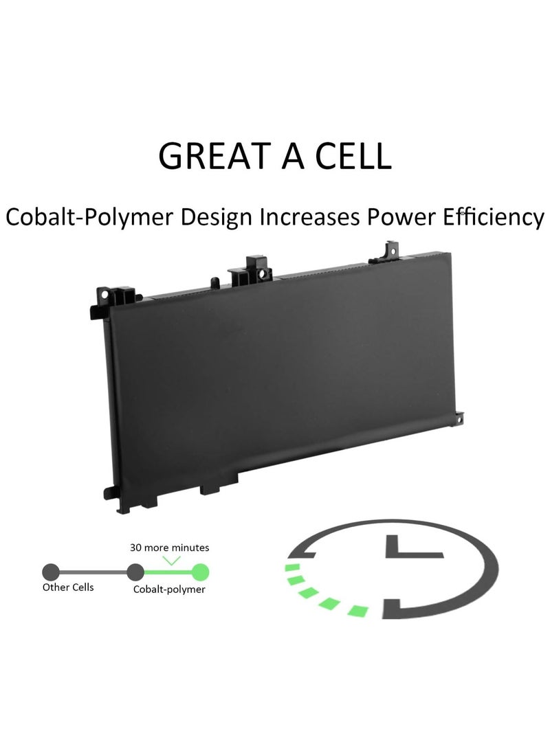 Generic - Battery for HP Omen 15-ax000 Pavilion 15-bc000 15-bc000ng bc003ng bc004ng bc005ng bc006ng bc009ng bc011ng 15-ax007ng ax003ng ax000003ng 000nl ax005ng ax001ns ax008ns ax038nf ax009ng - Model TE03XL - Image 1