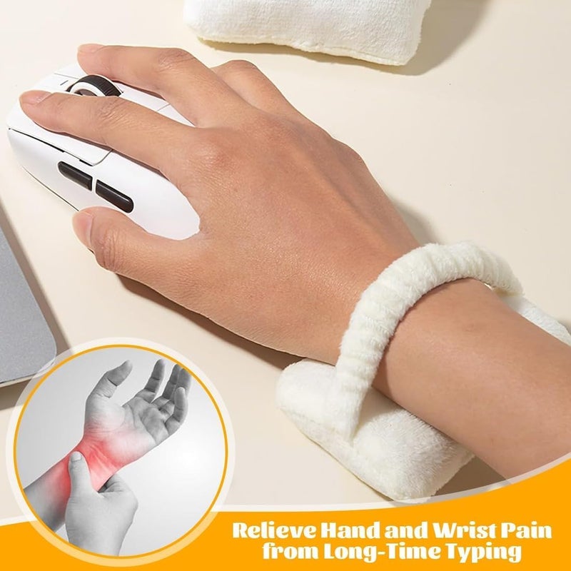 piercing 2PCS Wrist Support for Mouse, Wrist Rest for Key Board, Mouse Pad with Wrist Support - Ergonomic Comfort Office Desk Set for Computer Typing and prolonged Use - Image 4