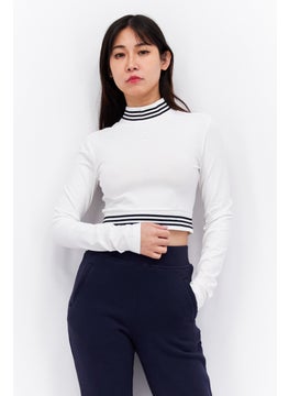 Women Sportswear Fit Long Sleeve Training Top, White
