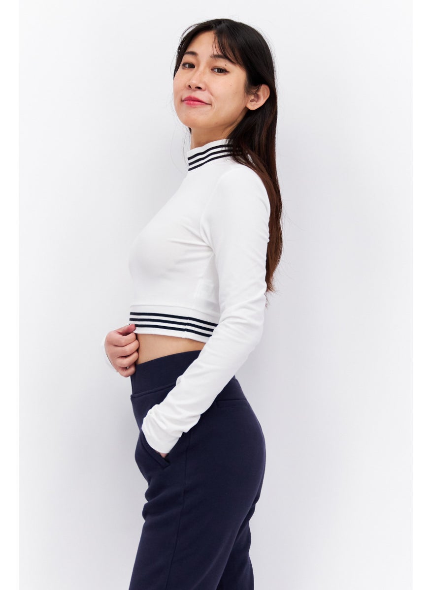 adidas Originals - Women Sportswear Fit Long Sleeve Training Top, White - Image 1