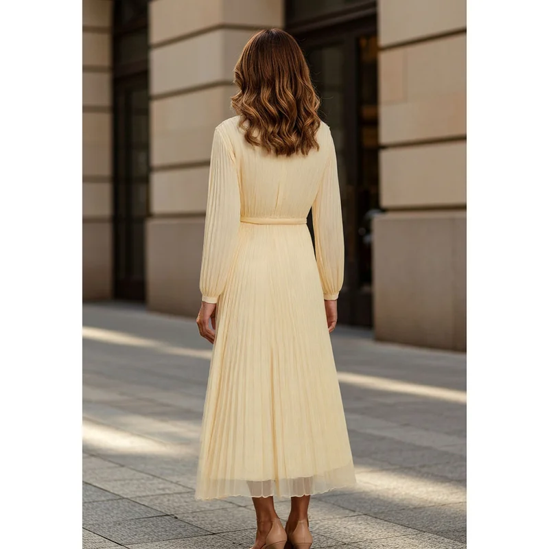 Splash FAV Pleated Chiffon Dress