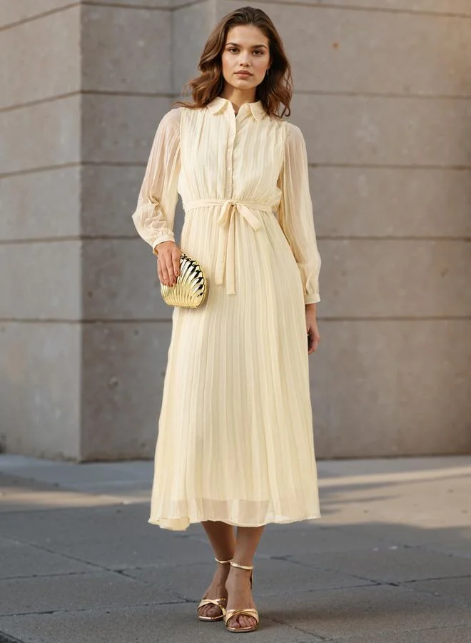 سبلاش فيڤ فستان شيفون مطوي