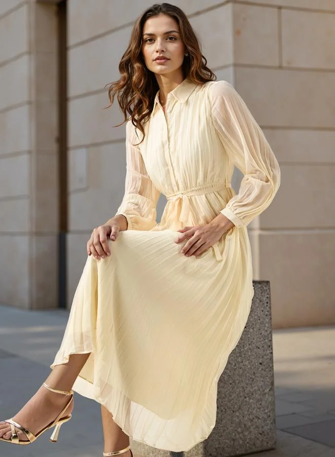 سبلاش فيڤ فستان شيفون مطوي