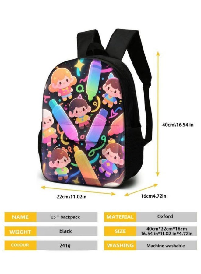 Bright Li Fire Fashion is unlimited! Cartoon bag three-piece set, suitable for a variety of scenes for students and teenagers (available for students, children, friends on outings, mountain climbing, school, etc.) - 91 - Image 5