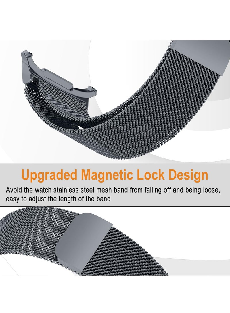 S-Color Galaxy Watch Ultra Strap Magnetic Metal Wistband Stainless Steel Mesh Milanesse Loop Magnet Clasp Replacement Strap Compatible for Samsung Galaxy Watch Ultra Band Watch 7 47mm Men Women - Image 3
