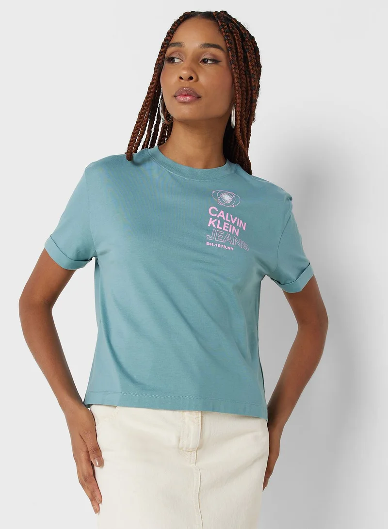 Calvin Klein Jeans Crew Neck Logo T-Shirt