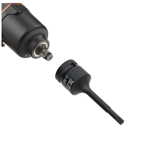 FOCMKEAS 1/2-Inch Drive x M5(5mm） Impact XZN Triple Square Spline Bit Socket, Metric Lengthen Screwdriver Socket Adapter, 3-Inch Length, CR-MO Steel, One-Piece Construction, Black - Image 5