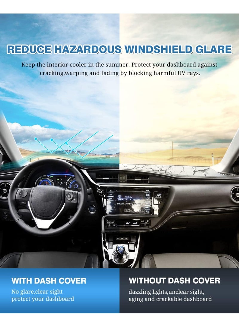 KGL BROSISS Dashboard Cover Compatible for Toyota Land Cruiser Prado 2007 2008 2009 2010 Dash Cover Mat Anti UV Anti Slip Anti Sun Carpet Pad - Image 3